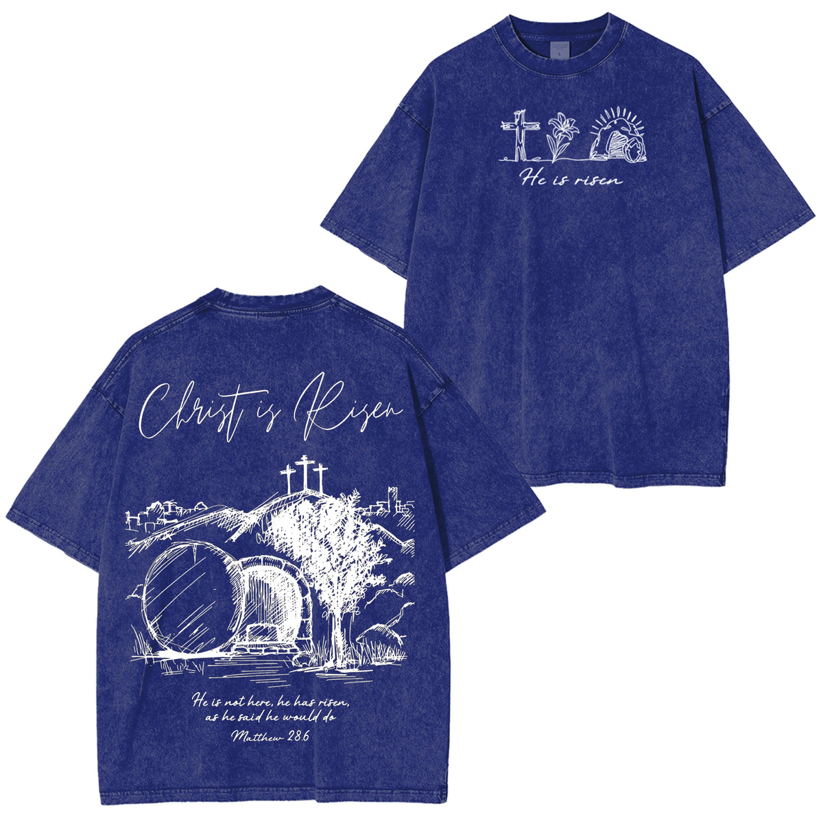 Matthew 28.6 ,Jesus Christ Washed T-shirt/Crewneck/Hoodie