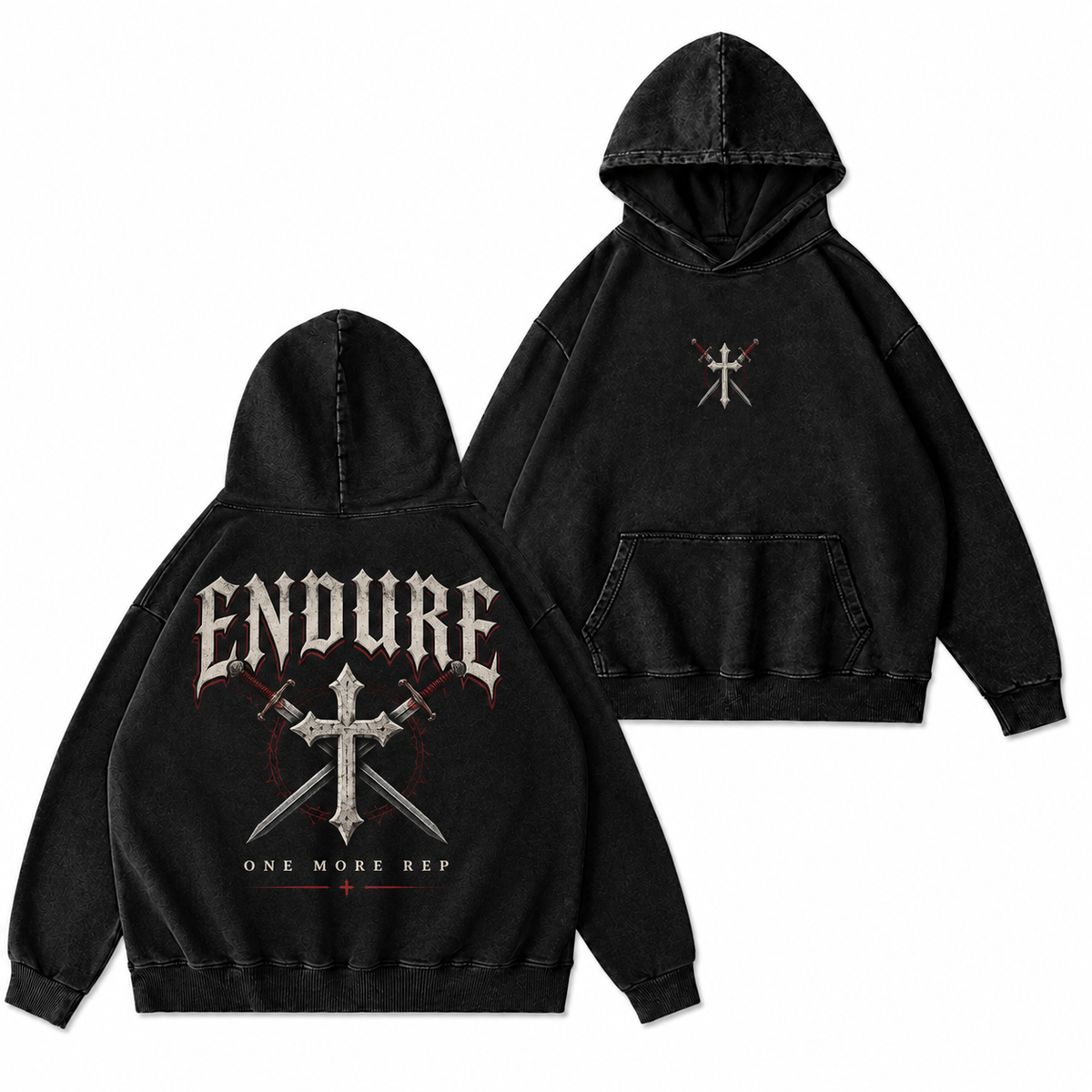Endure Cross Sword Washed T-Shirt/Crewneck/Hoodie