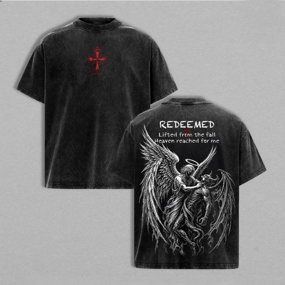 Redeemed Angel Vintage Washed Christian T Shirt