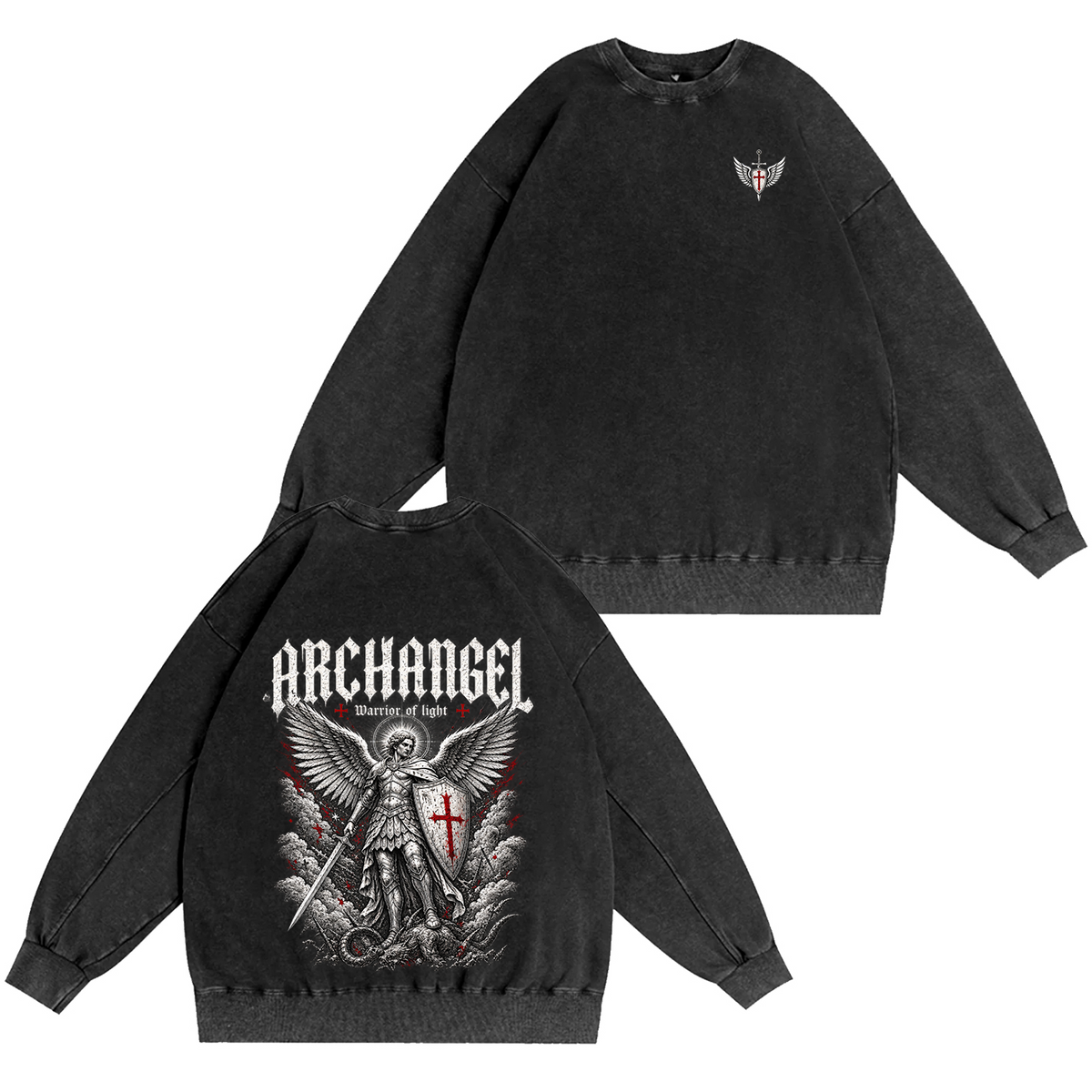 Archangel Warrior of Light Vintage Washed T-Shirt/Crewneck/Hoodie