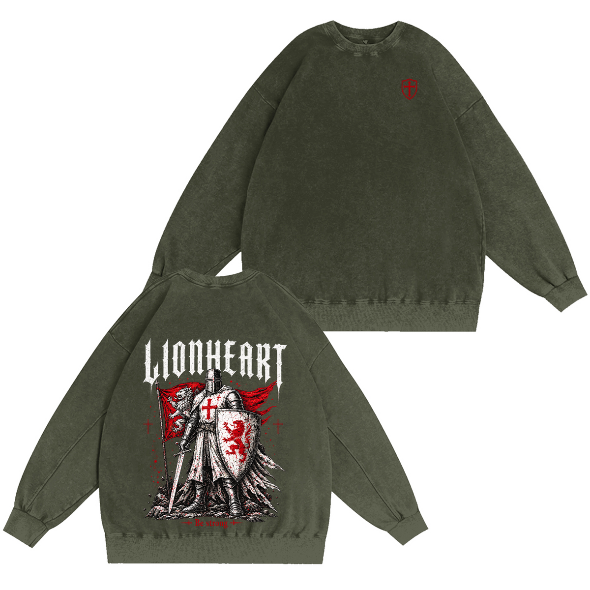 Lionheart Be Strong Vintage Washed T-Shirt/Crewneck/Hoodie