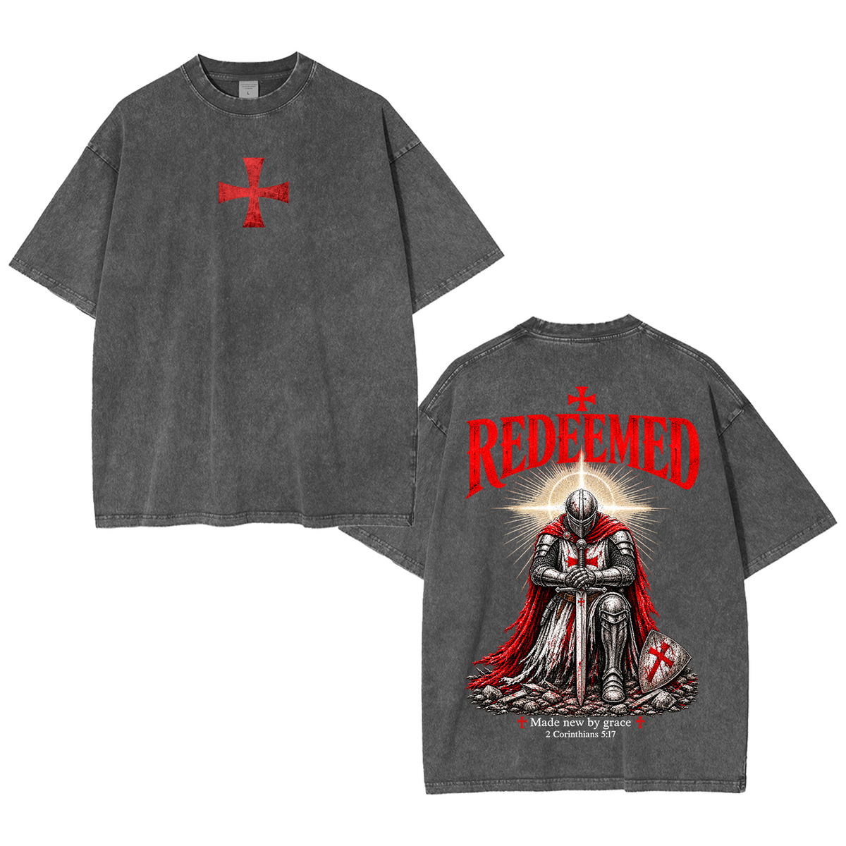 Redeemed by Grace Washed T-Shirt/Crewneck/Hoodie