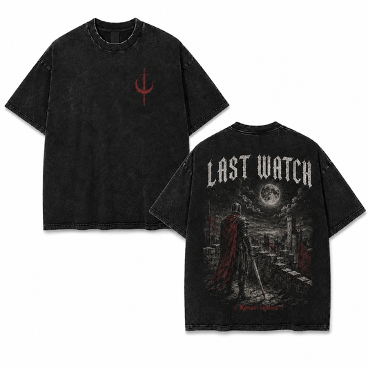 Last Watch Knight Washed Oversized T-Shirt/Crewneck/Hoodie