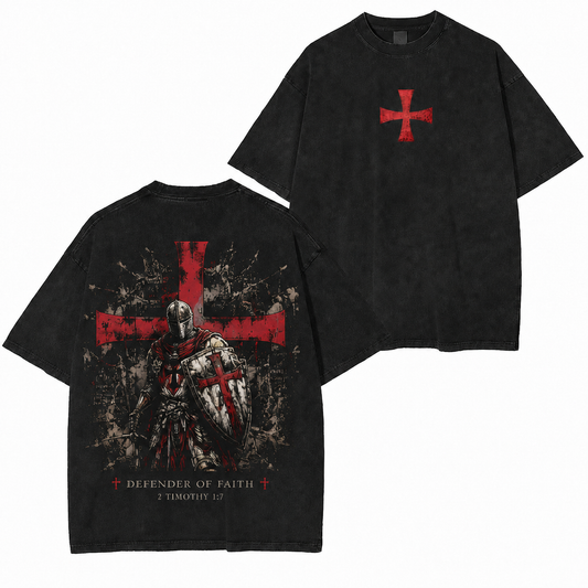 Defender of Faith Vintage Knight Washed T-Shirt/Crewneck/Hoodie