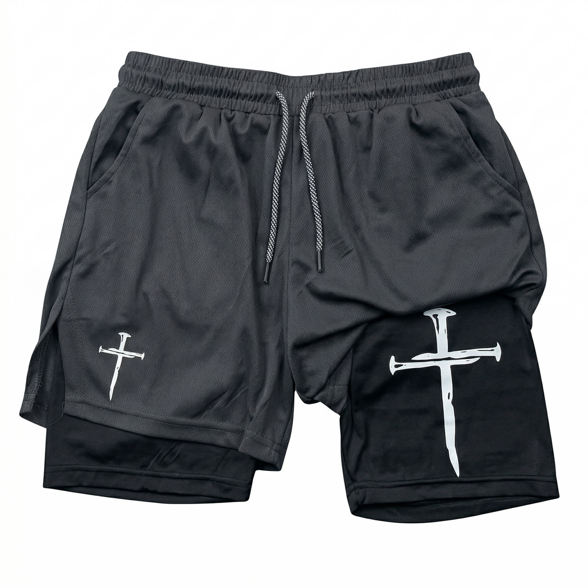 Jesus' crucifixion Workout Shorts
