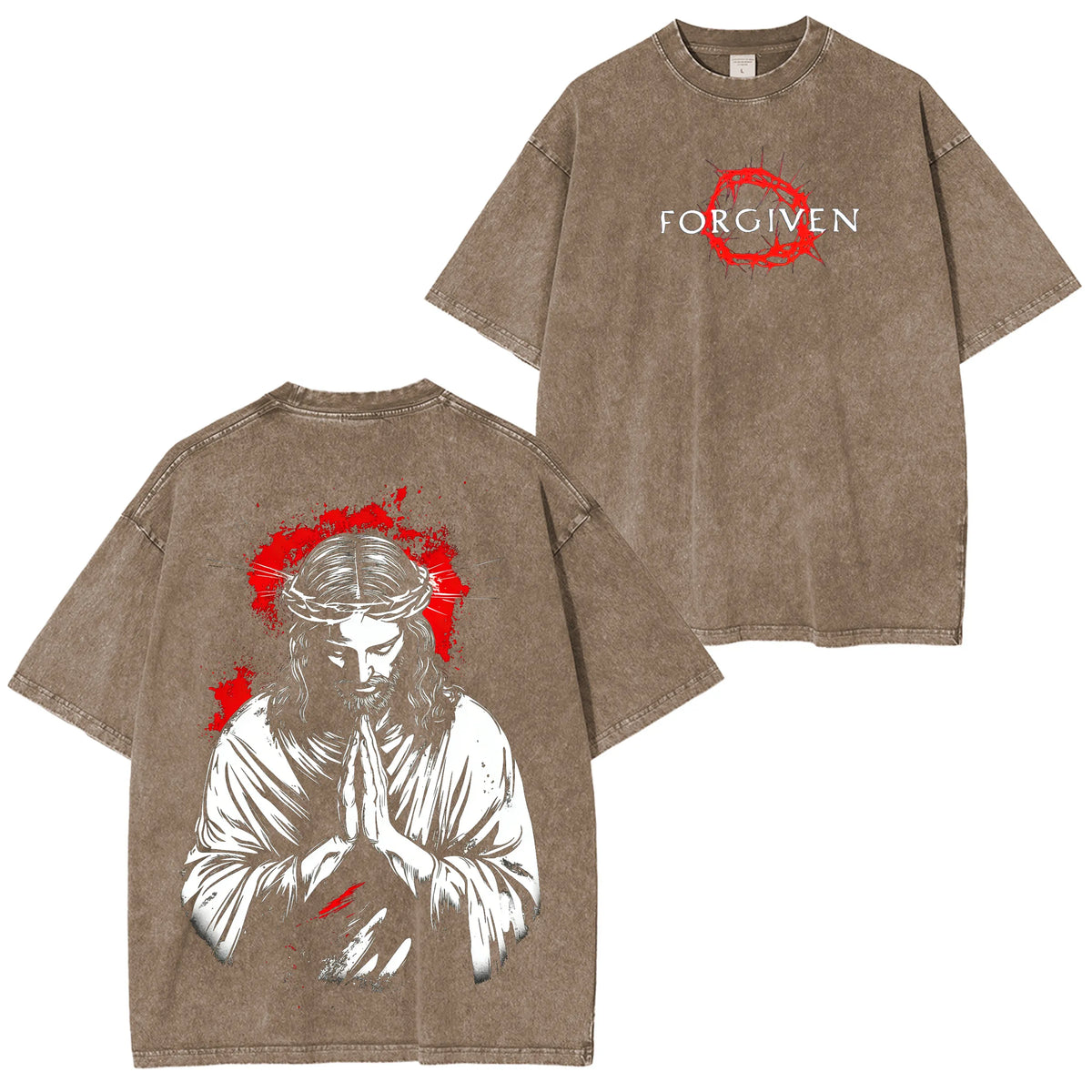 Forgiven,Vintage Jesus Christ Washed T-shirt/Crewneck/Hoodie