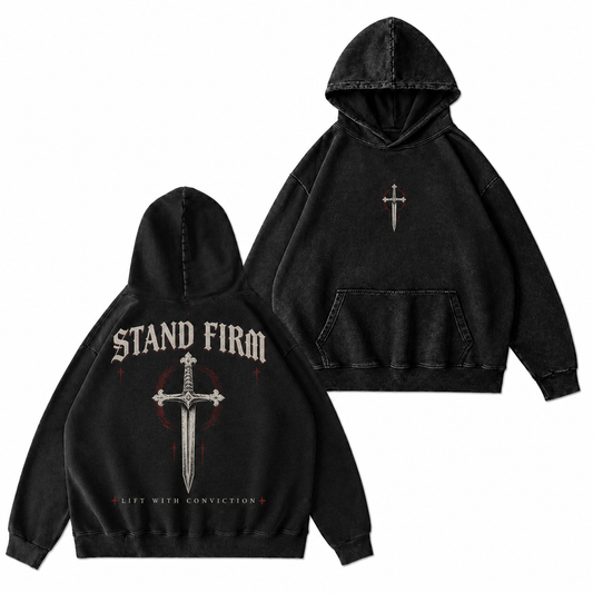 Stand Firm Sword Washed T-Shirt/Crewneck/Hoodie
