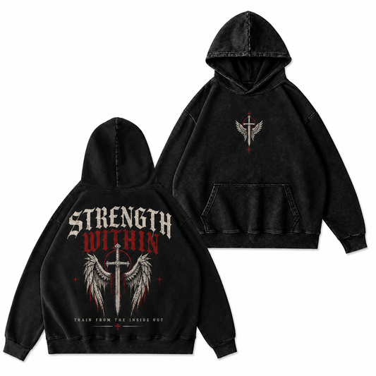 Strength Within Angel Sword Washed T-Shirt/Crewneck/Hoodie